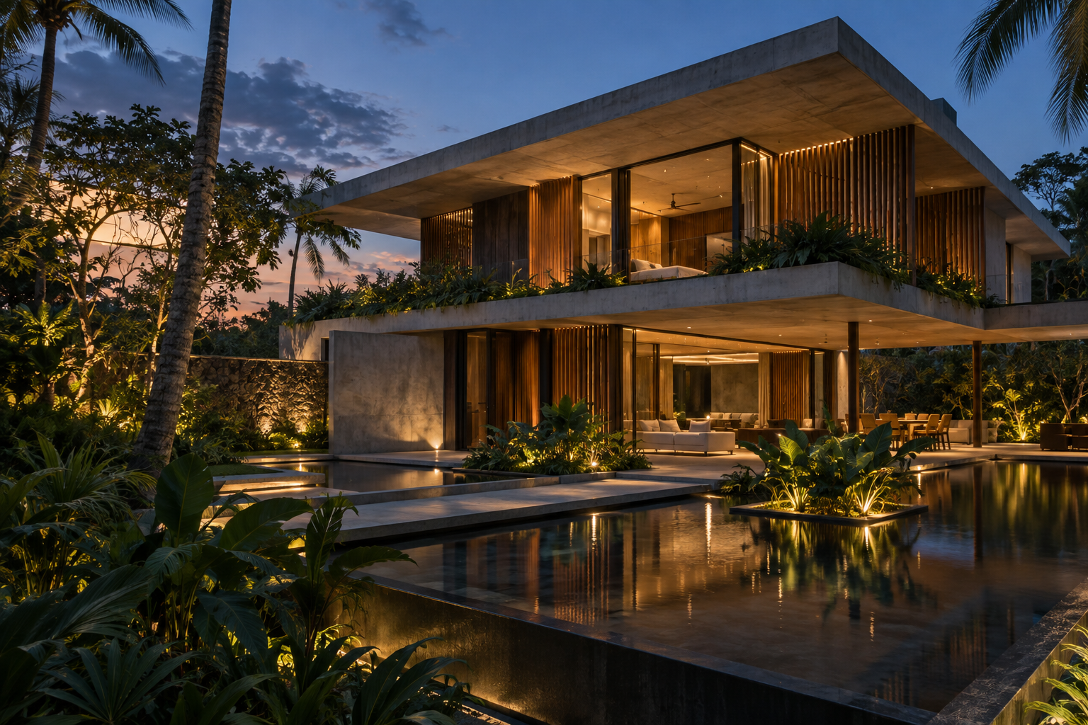 Tropical modern exterior design